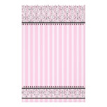 Stripey and lacey personalized stationery