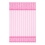 Stripey and lacey stationery design