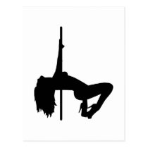 Striptease girl postcards