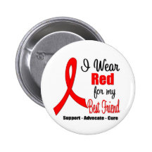 Stroke Awareness - Red Ribbon (Best Friend) Pin