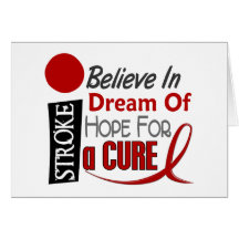 Stroke BELIEVE DREAM HOPE Greeting Cards