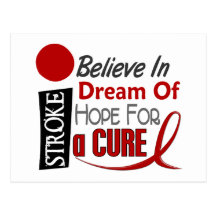Stroke BELIEVE DREAM HOPE Post Card