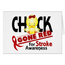 Stroke Chick Gone Red 2 Card
