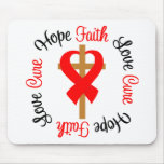 Stroke Faith Hope Love Cross Mouse Mat