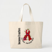 Stroke Flower Ribbon 3 Tote Bags