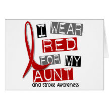 Stroke I WEAR RED FOR MY AUNT 45 Card