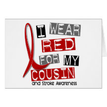 Stroke I WEAR RED FOR MY COUSIN 45 Cards