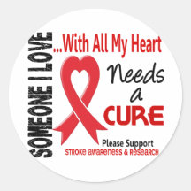 Stroke Needs A Cure 3 Round Stickers