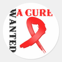 Stroke WANTED A CURE Round Sticker