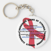 Stroke Warning Signs Keychain