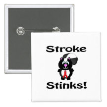 StrokeStinks Skunk Awareness Design Button
