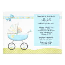 Stroller Baby Shower Invitation