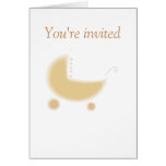 Stroller Baby Shower Invite Card
