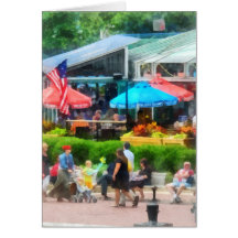Strolling Around Inner Harbour Baltimore Greeting Cards