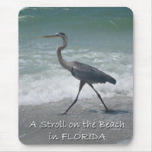 Strolling Blue Heron Mousepad