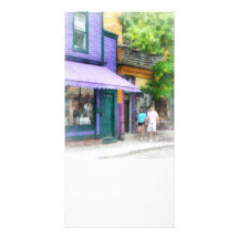 Strolling Down Thames Street Newport RI Picture Card