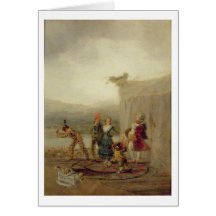 Strolling Players, 1793 (oil on tin plate) Cards