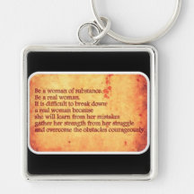 Strong woman keychain