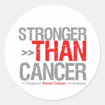 Stronger Than Cancer - Blood Cancer Round Stickers