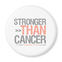 Stronger Than Cancer - Endometrial Cancer Fridge Magnets