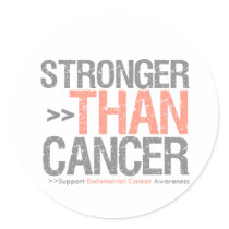 Stronger Than Cancer - Endometrial Cancer Sticker