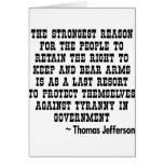 Strongest Reason To Keep & Bear Arms TYRANNY Card