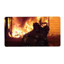 Structure Fire Custom Shipping Label
