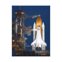 STS-135 Night Before Launch Wrapped Canvas Canvas Prints