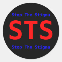 STS, Stop The Stigma, Stop The Stigma Round Stickers