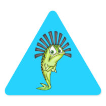 Stubborn Fish Triangle Sticker