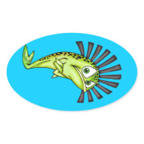 Stubborn Fish Oval Sticker