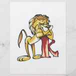 stubborn lion leaning on a stump full colour flyer