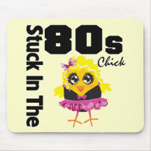 Stuck in the 80s Chick Mouse Pads