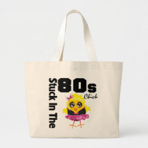 Stuck in the 80s Chick Tote Bags