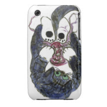 Stuck - kitties claws are stuck in the yarn ball iPhone 3 cover