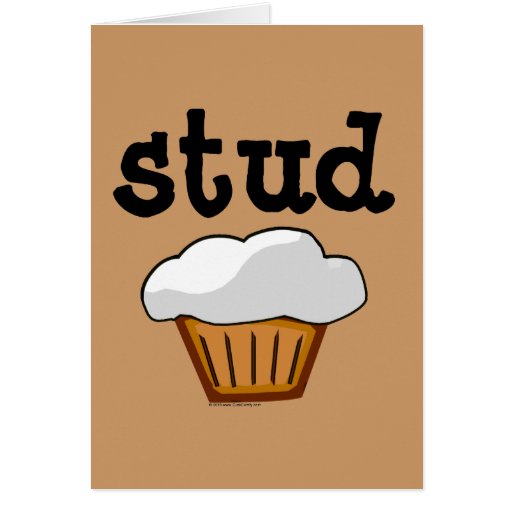 Stud Muffin, Cute Funny Baked Good Greeting Card