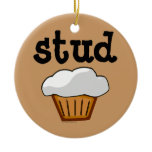 Stud Muffin, Cute Funny Baked Good ornaments