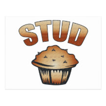 Stud Muffin Wash Design Postcard