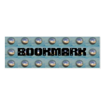 Studded Silver Spheres BOOKMARK Business Card Template