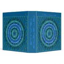 Student Binder with Cool Blue Digital Art 1 1/2 " binders