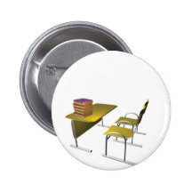 student desk with books pin