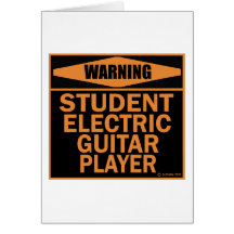 Student Electric Guitar Player Card