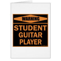 Student Guitar Player Greeting Card