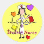 Student Nurse Gifts Embossed Style Graphics Sticker