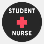 Student Nurse Round Stickers