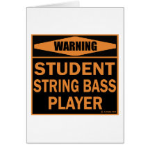 Student String Bass Player Greeting Card