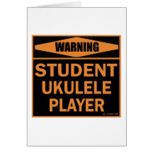 Student Ukulele Player Greeting Cards