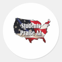 Students Praise Arizona Round Sticker