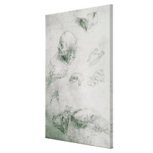 Studies for the Figure of Bramante Gallery Wrapped Canvas