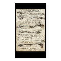Studies of the Arm by Leonardo Da Vinci c. 1510 Business Card Template